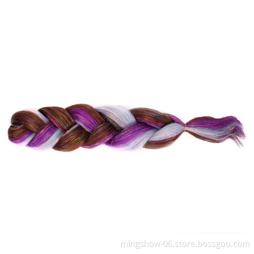 Colorful braiding hair wholesale and jumbo synthetic synthetic hair  For African Crochet braided wigs hair